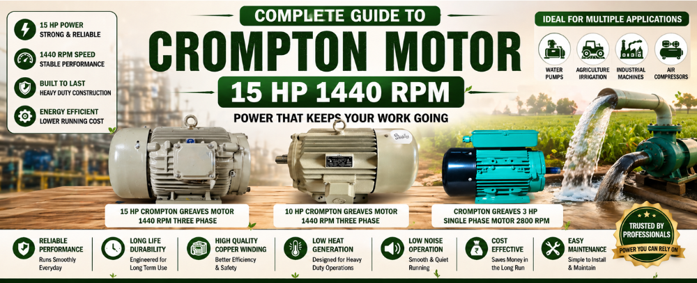 Complete Guide to Crompton Motor 15 HP 1440 RPM