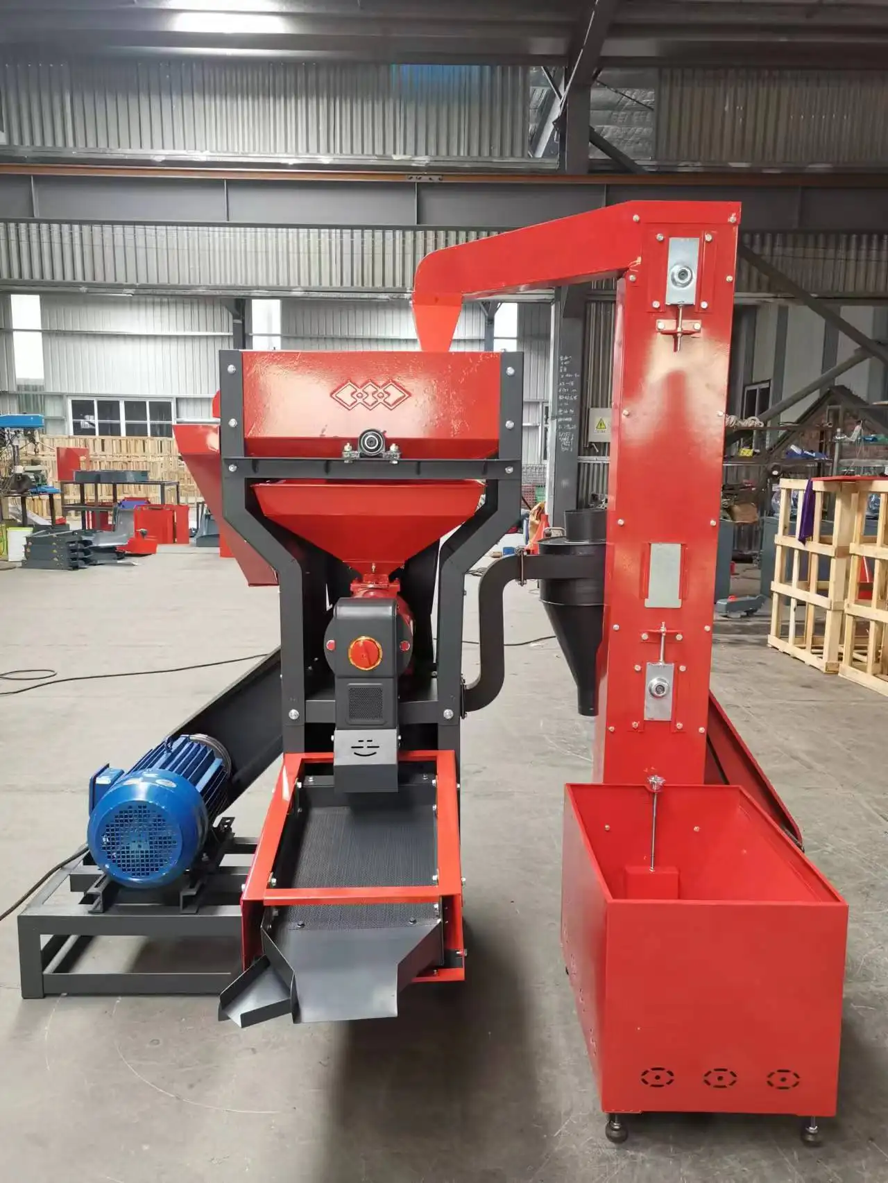 6N70 Pro Max Rice Mill Machine with Elevator and grader 10 HP Crompton Motor