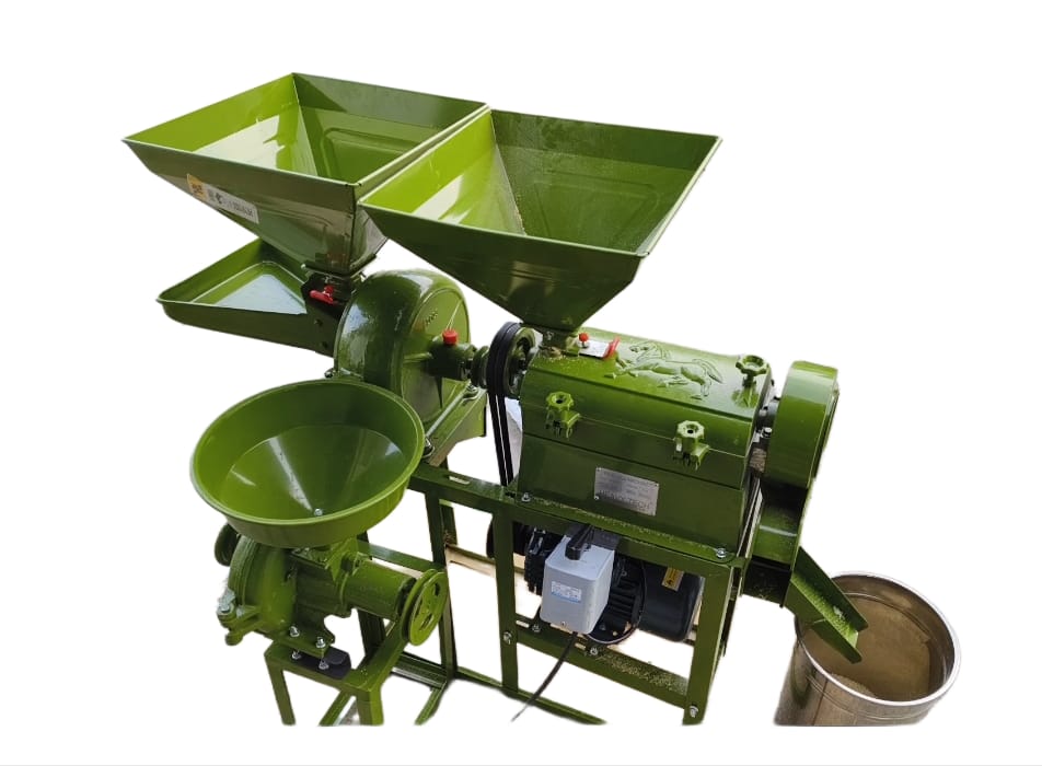 6w300 3In One Mini Rice Mill With Motor 5.5 HP